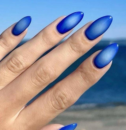 Handmade Press On Nails: Reusable, Glue Ons, Acrylic Gel, Almond Round Short, Hand-painted Custom