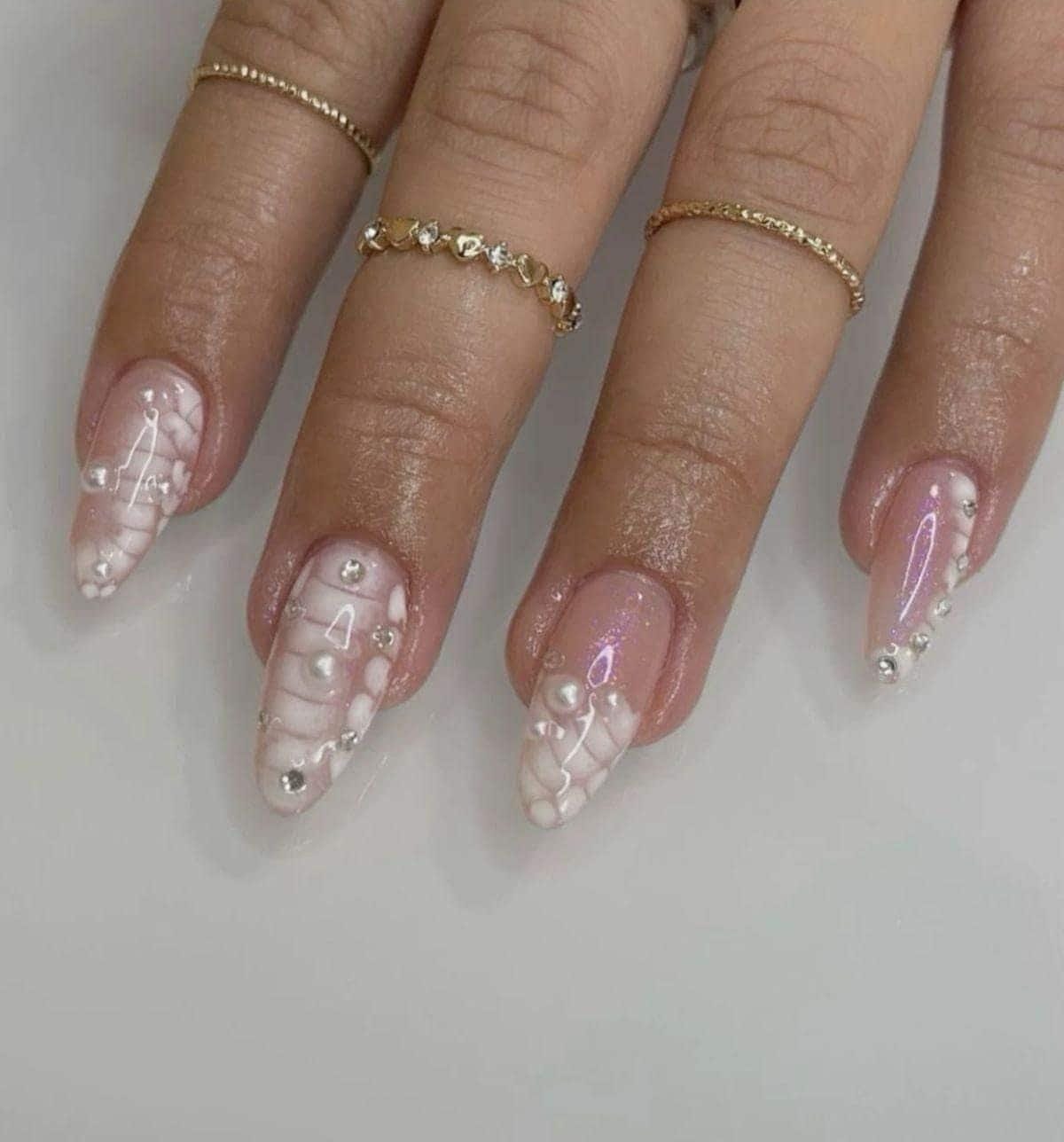 Handmade Press On Nails: Reusable, Glue Ons, Acrylic Gel, Almond Round Short, Hand-painted Custom