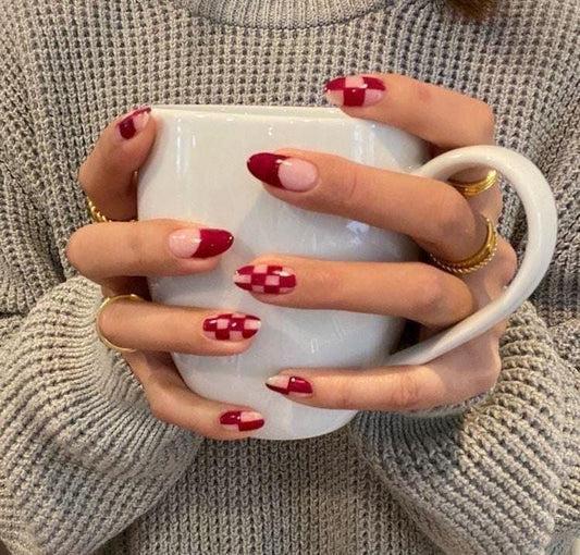 Handmade Press On Nails: Reusable, Gel, Almond Round Short, Handpainted, Halloween Fall Autumn October