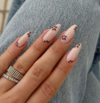 Handmade Press On Nails: Reusable, Gel, Almond Round Short, Handpainted, Halloween Fall Autumn October