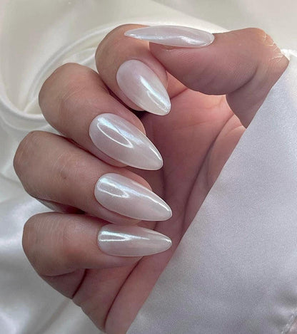 Handmade Press On Nails: Reusable, Glue Ons, Acrylic Gel, Almond Round Short, Hand-painted Custom