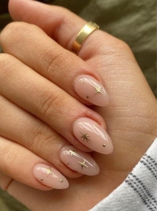 Handmade Press On Nails: Reusable, Glue Ons, Acrylic Gel, Almond Round Short, Hand-painted Custom