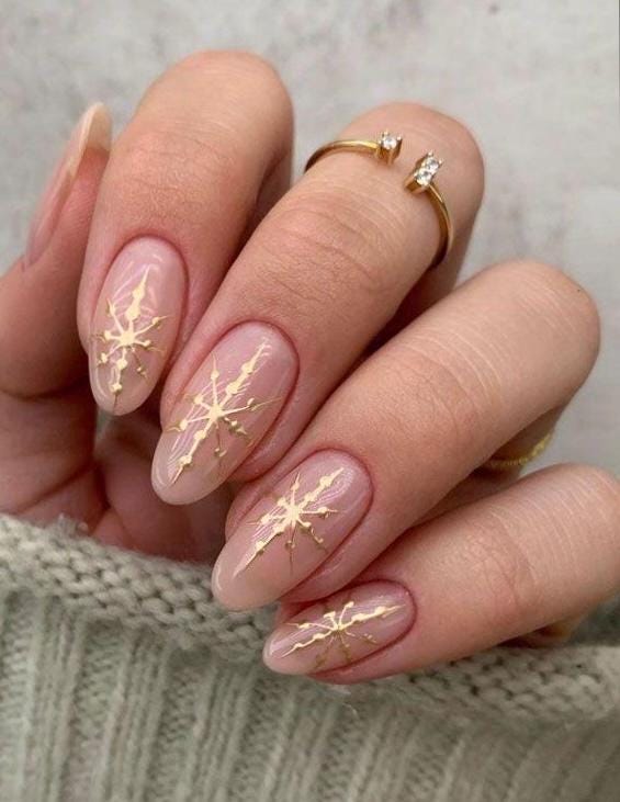 Handmade Press On Nails: Reusable, Trending, Almond Round Short, Xmas Christmas Winter