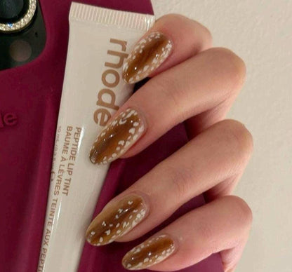 Handmade Press On Nails: Reusable, Gel, Almond Round Short, Handpainted, Halloween Fall Autumn October