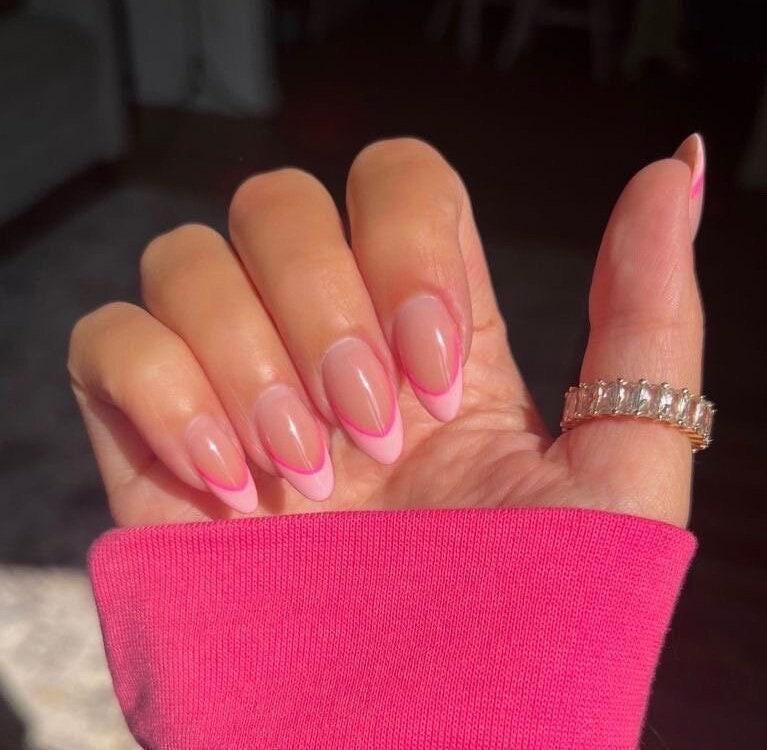 Handmade Press On Nails: Reusable, Glue Ons, Acrylic Gel, Almond Round Short, Hand-painted Custom