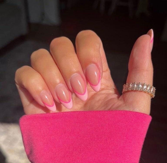 Handmade Press On Nails: Reusable, Glue Ons, Acrylic Gel, Almond Round Short, Hand-painted Custom