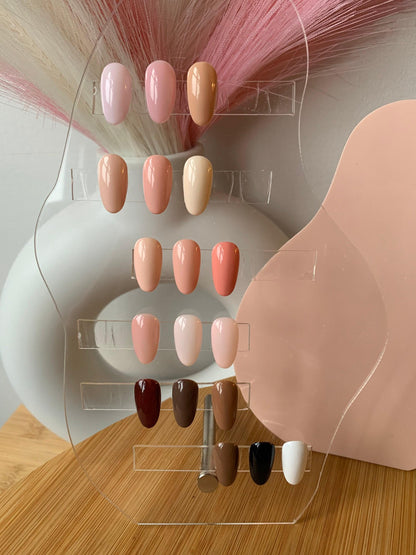 Handmade Press On Nails: Reusable, Glue Ons, Acrylic Gel, Almond Round Short, Hand-painted Custom