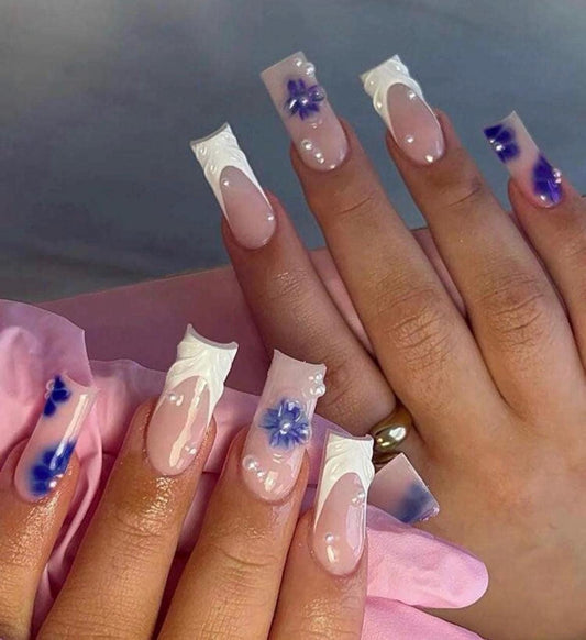 Handmade Press On Nails: Reusable, Glue Ons, Acrylic Gel, Almond Round Short, Hand-painted Custom