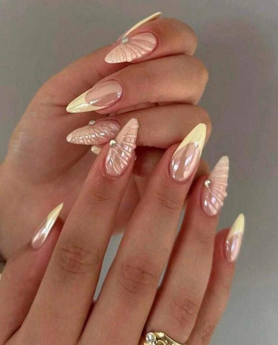 Handmade Press On Nails: Reusable, Glue Ons, Acrylic Gel, Almond Round Short, Hand-painted Custom