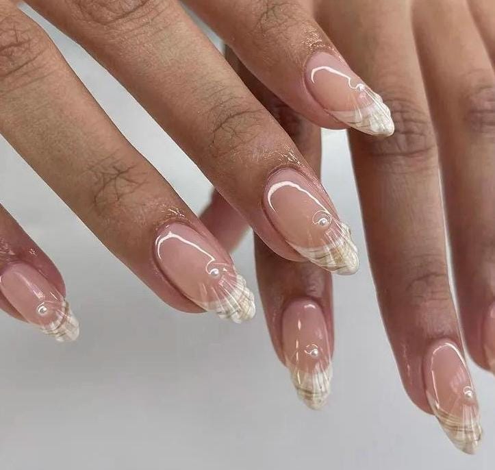 Handmade Press On Nails: Reusable, Glue Ons, Acrylic Gel, Almond Round Short, Hand-painted Custom