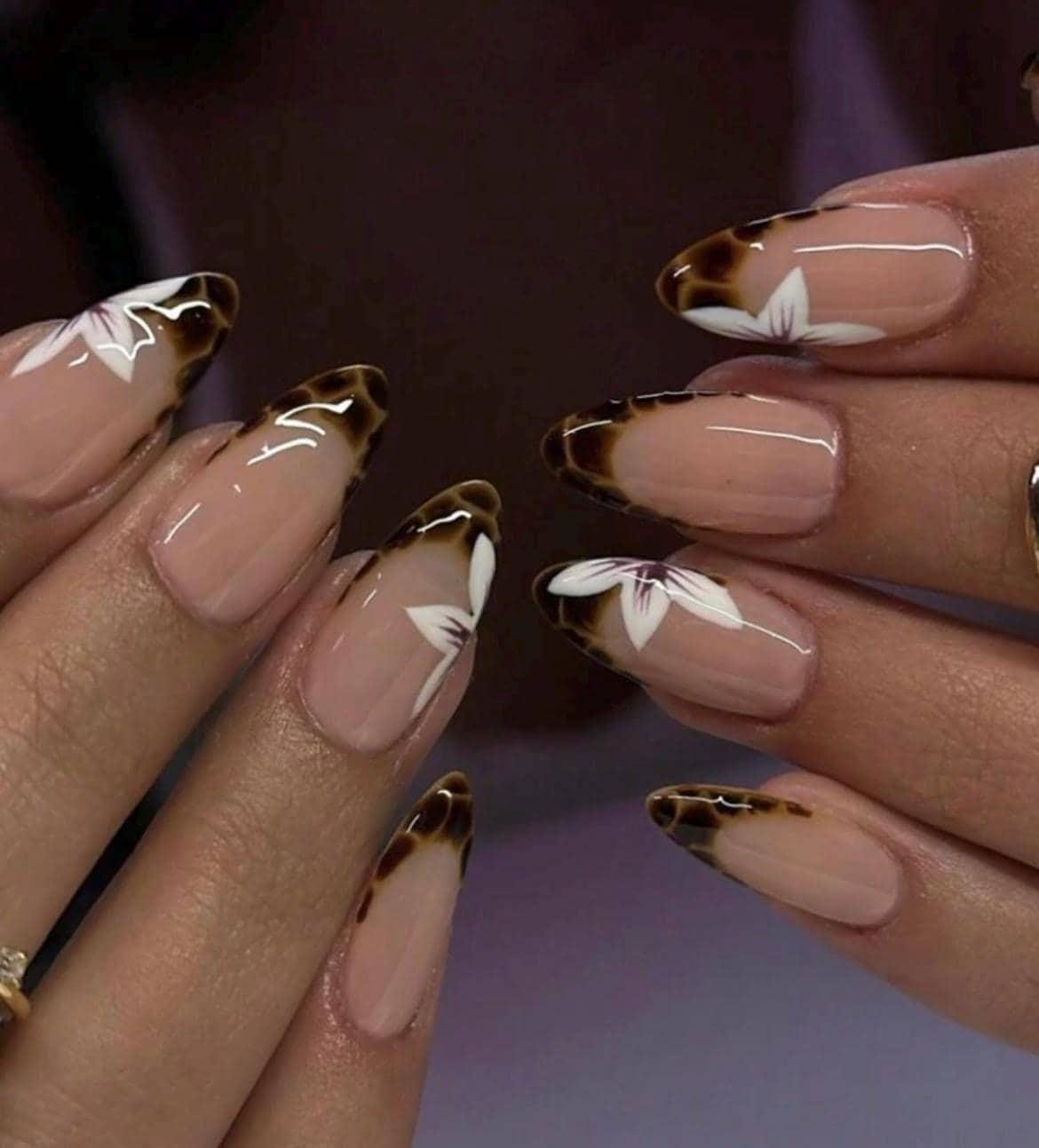 Handmade Press On Nails: Reusable, Glue Ons, Acrylic Gel, Almond Round Short, Hand-painted Custom