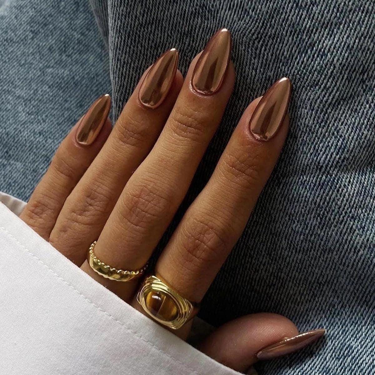 Handmade Press On Nails: Reusable, Glue Ons, Acrylic Gel, Almond Round Short, Hand-painted Custom