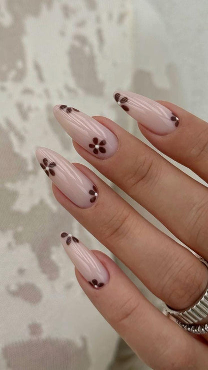 Handmade Press On Nails: Reusable, Gel, Almond Round Short, Handpainted, Halloween Fall Autumn October