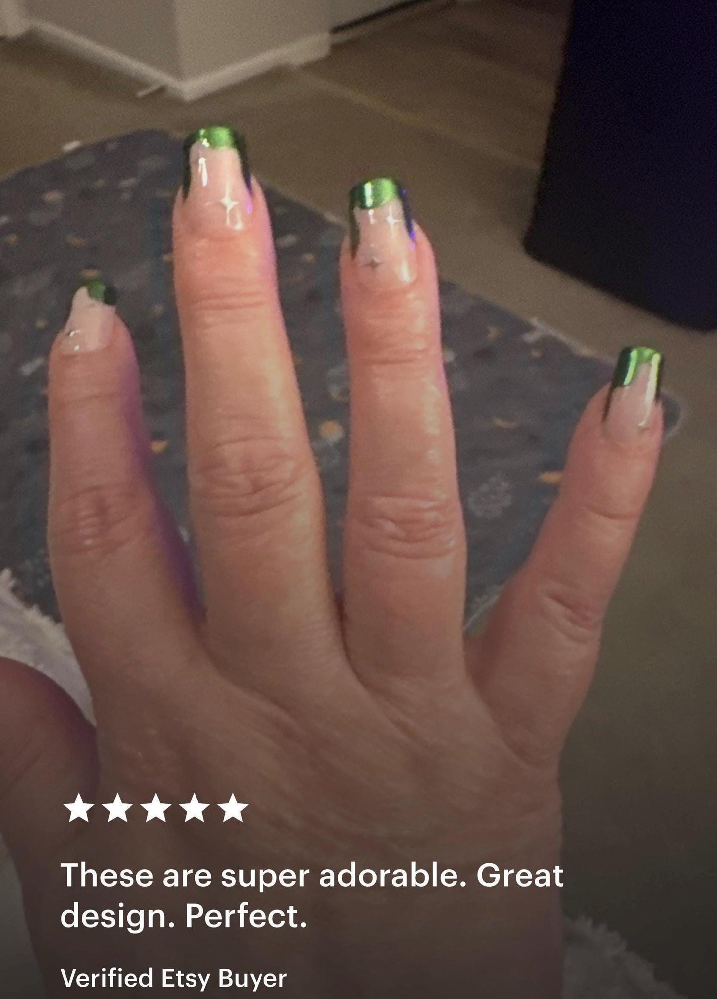 Handmade Press On Nails: Reusable, Glue Ons, Acrylic Gel, Almond Round Short, Hand-painted Custom