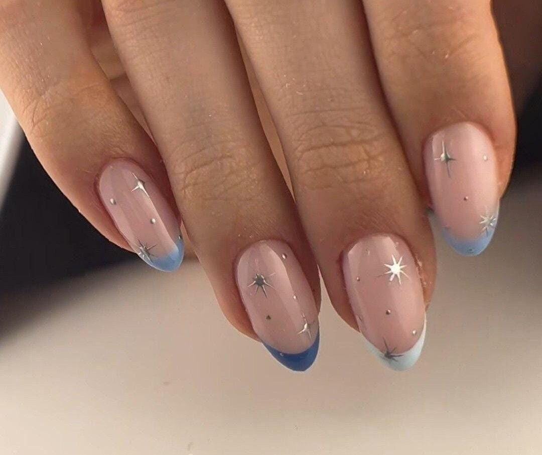 Handmade Press On Nails: Reusable, Glue Ons, Acrylic Gel, Almond Round Short, Hand-painted Custom