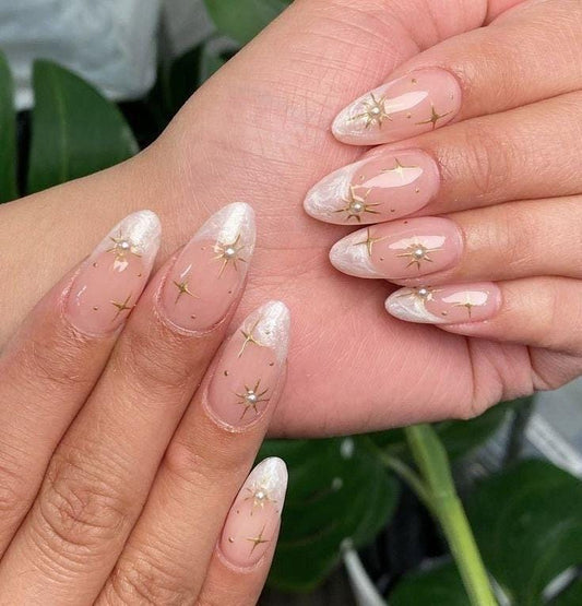 Handmade Press On Nails: Reusable, Glue Ons, Acrylic Gel, Almond Round Short, Hand-painted Custom