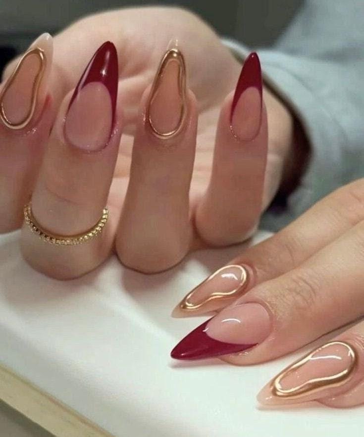 Handmade Press On Nails: Reusable, Glue Ons, Acrylic Gel, Almond Round Short, Hand-painted Custom