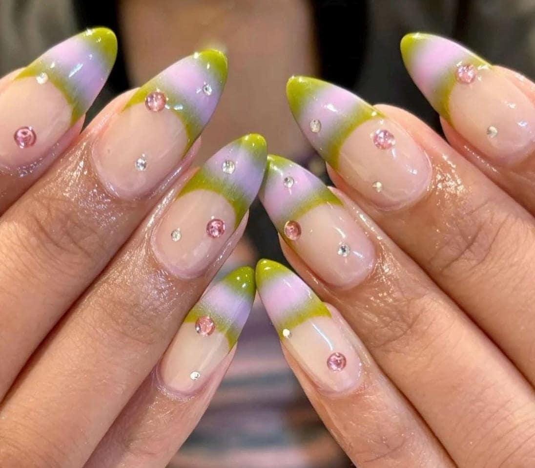 Handmade Press On Nails: Reusable, Glue Ons, Acrylic Gel, Almond Round Short, Hand-painted Custom