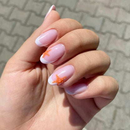 Handmade Press On Nails: Reusable, Glue Ons, Acrylic Gel, Almond Round Short, Hand-painted Custom