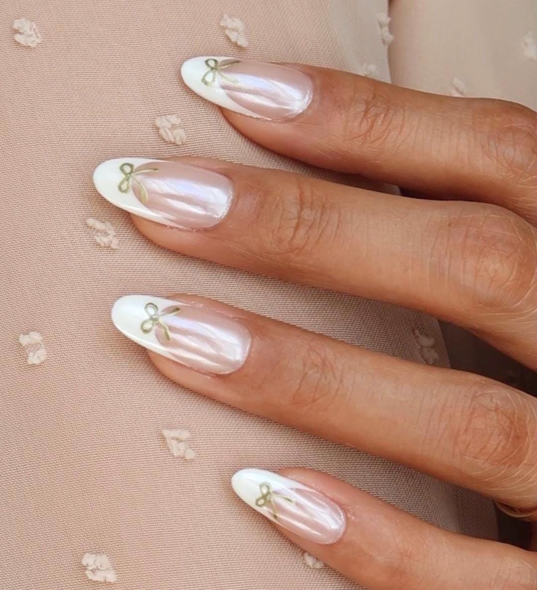 Handmade Press On Nails: Reusable, Glue Ons, Acrylic Gel, Almond Round Short, Hand-painted Custom