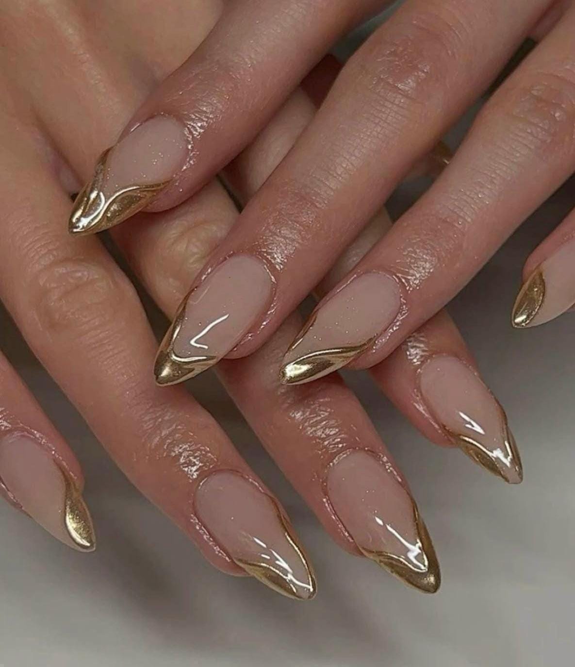 Handmade Press On Nails: Reusable, Glue Ons, Acrylic Gel, Almond Round Short, Hand-painted Custom