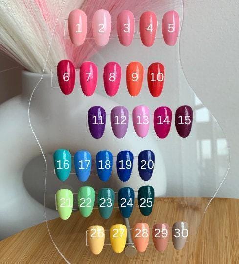 Handmade Press On Nails: Reusable, Glue Ons, Acrylic Gel, Almond Round Short, Hand-painted Custom