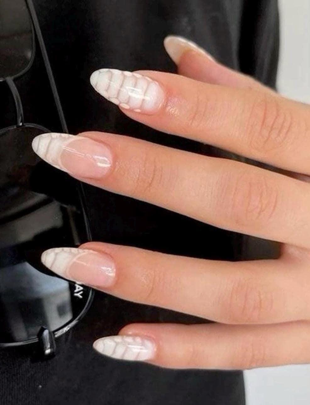 Handmade Press On Nails: Reusable, Glue Ons, Acrylic Gel, Almond Round Short, Hand-painted Custom