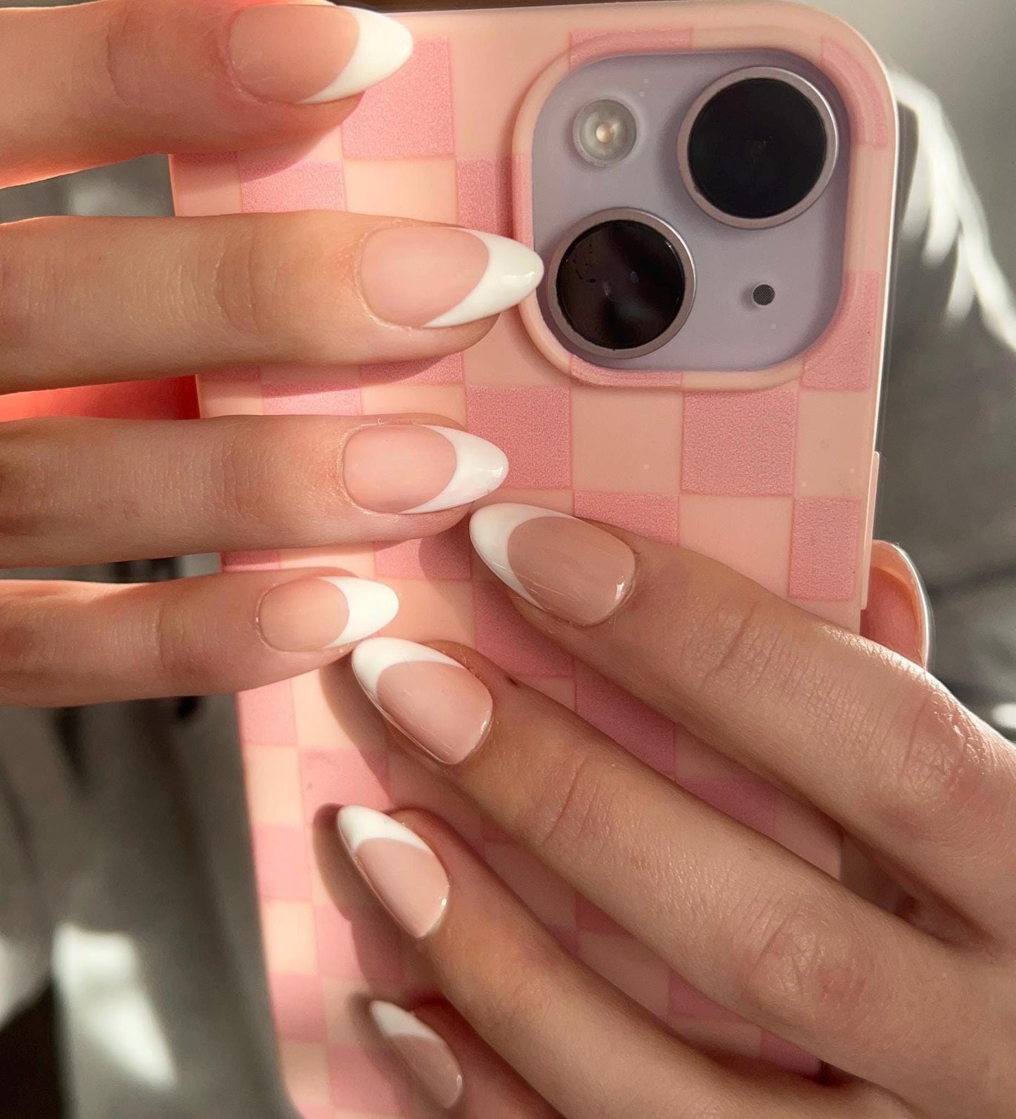 Handmade Press On Nails: Reusable, Glue Ons, Acrylic Gel, Almond Round Short, Hand-painted Custom