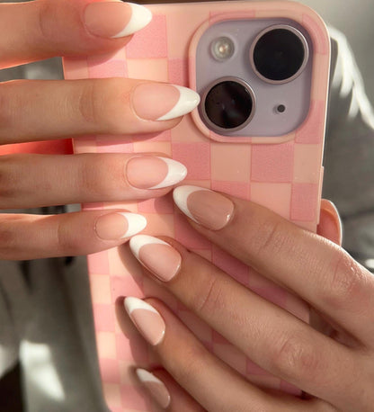 Handmade Press On Nails: Reusable, Glue Ons, Acrylic Gel, Almond Round Short, Hand-painted Custom