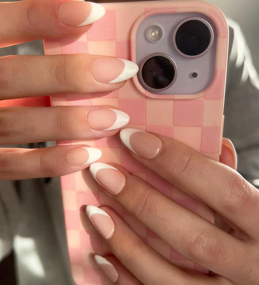 Handmade Press On Nails: Reusable, Glue Ons, Acrylic Gel, Almond Round Short, Hand-painted Custom