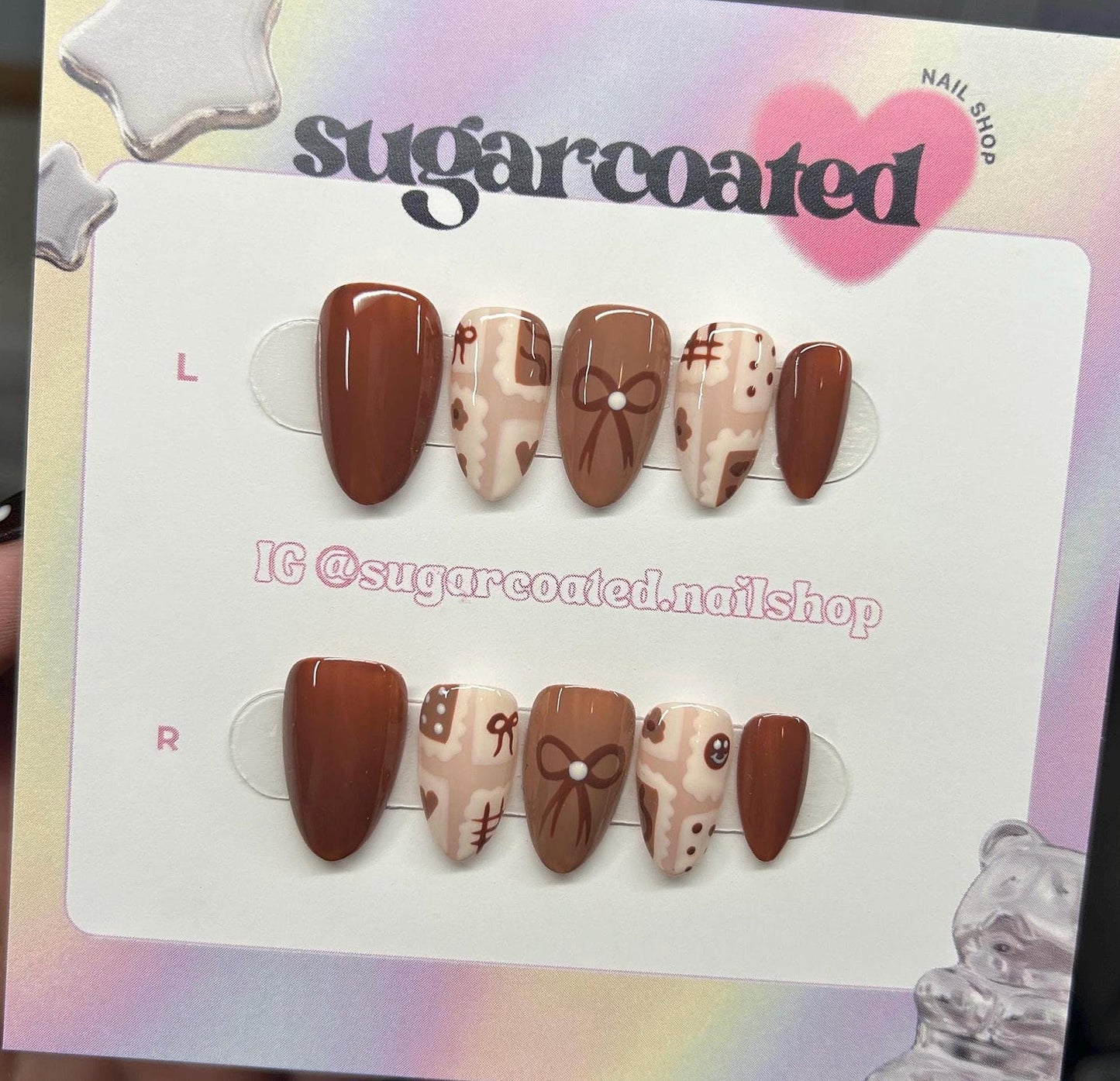 Handmade Press On Nails: Reusable, Gel, Almond Round Short, Handpainted, Halloween Fall Autumn October