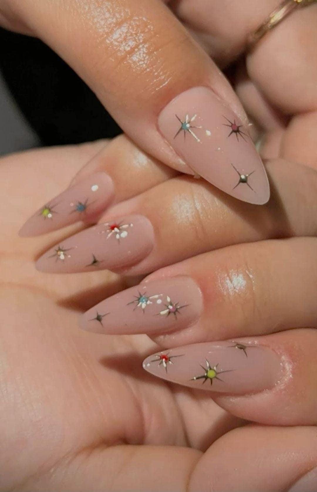 Handmade Press On Nails: Reusable, Glue Ons, Acrylic Gel, Almond Round Short, Hand-painted Custom