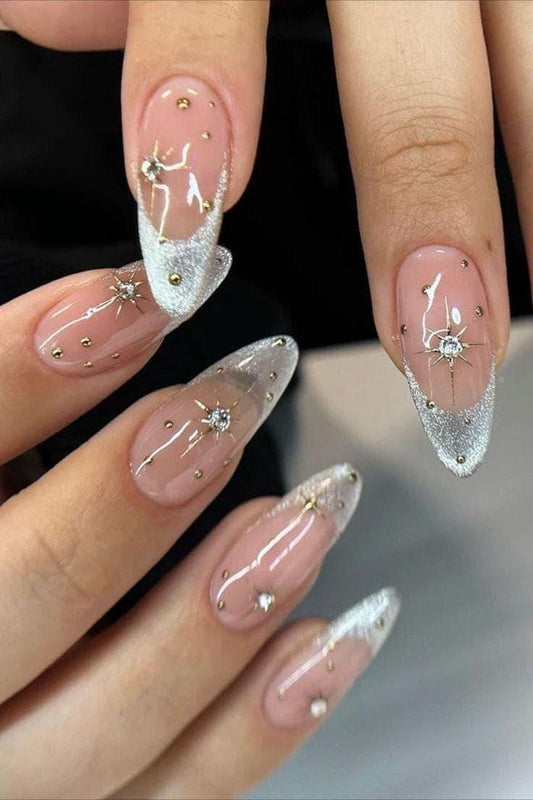 Handmade Press On Nails: Reusable, Glue Ons, Acrylic Gel, Almond Round Short, Hand-painted Custom